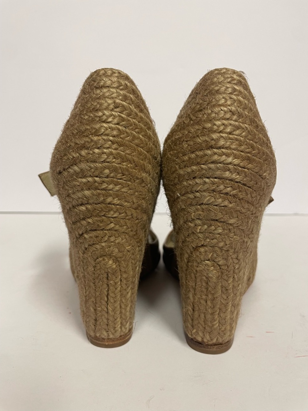 Christian Louboutin Brown Mary Jane Wedge Pumps espadrille leather 36 - Picture 7 of 13